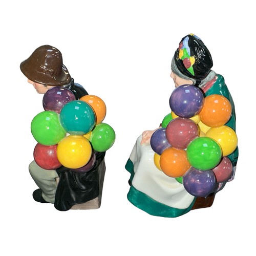 385 - Pair of Royal Doulton Balloon figures, to include; “The Balloon Man” H.N. 1954 and ‘The Old Balloon ... 