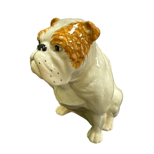 387 - Royal Doulton British Bulldog figure with Royal Doulton Made in England stamp to base.