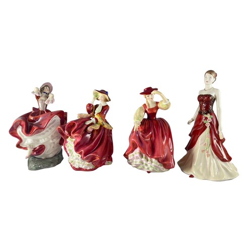 388 - Royal Doulton female figure selection of twelve (10 large, 2 smaller) including figures from various... 