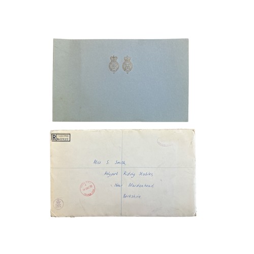 831 - H.M. Queen Elizabeth II signed 1970 Christmas card (possibly autopen). Cover with twin gilt Royal ci... 