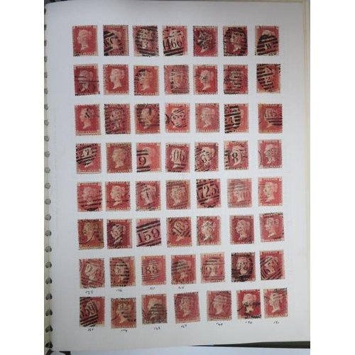 612 - Great British stamp collection in album including 1840 1d black (penny black, x2) both having three ... 