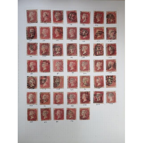 612 - Great British stamp collection in album including 1840 1d black (penny black, x2) both having three ... 