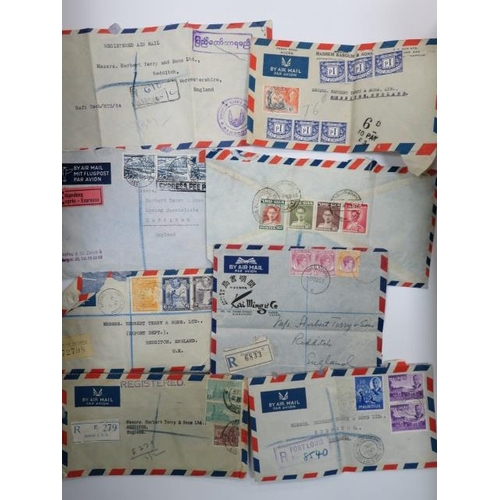 602 - Large collection of 1940’s/1950’s/1960’s single-destination interesting Air Mail covers and clipping... 