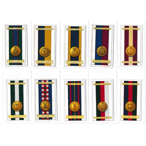 761 - Mitchell 1916 'A Series of 25 Army Ribbons & Buttons' complete set in excellent condition. Cat. £125