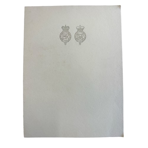 828 - A 1967 Christmas Card sent by HM Queen Elizabeth II. Twin Royal cyphers on cover. Interior with phot... 