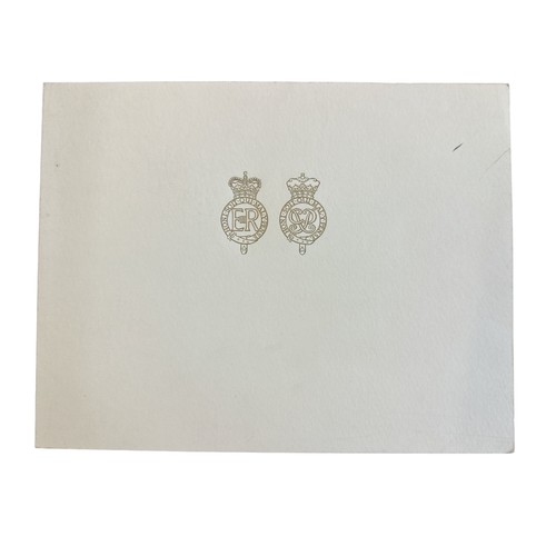 830 - A 1969 Christmas Card from HM The Queen. The cover with two gilt embossed Royal cyphers; the interio... 