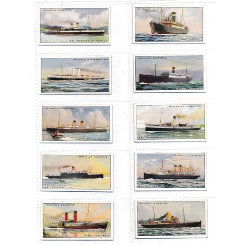 759 - Mitchell's 1925 River & Coastal Steamers full set of 70 in very good to excellent condition. Cat. £3... 