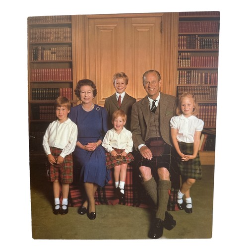 845 - A 1987 Christmas card sent by HM The Queen. Cover with a photograph of The Queen and The Duke of Edi... 