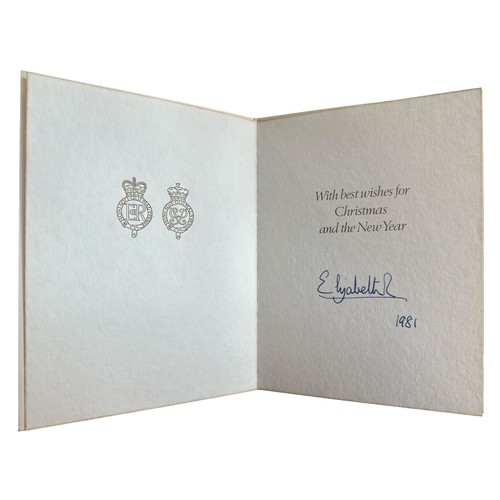 840 - 1981 Christmas Card from HM Queen Elizabeth II. Cover with printed colour photo of the Royal wedding... 