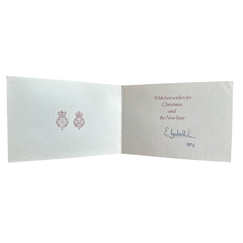 841 - 1982 Christmas Card from HM Queen Elizabeth II. Front cover showing Queen Elizabeth and Prince Phili... 