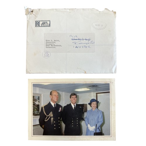 841 - 1982 Christmas Card from HM Queen Elizabeth II. Front cover showing Queen Elizabeth and Prince Phili... 