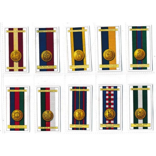 756 - Mitchell 1916 Army Ribbons & Buttons complete set of 25 in excellent condition. Cat. £125