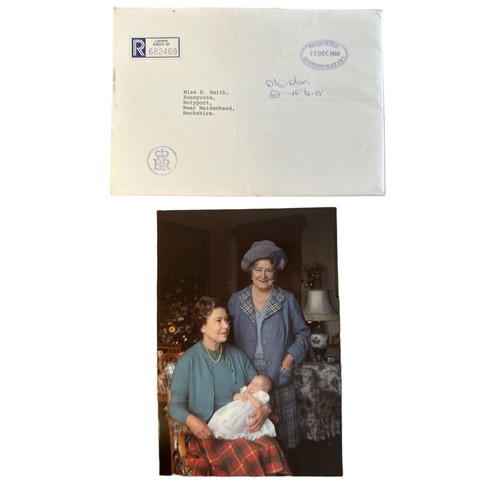 846 - A 1988 Christmas card from HM Queen Elizabeth II. Cover with printed colour photograph of The Queen ... 