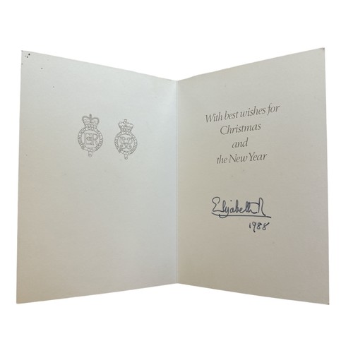 846 - A 1988 Christmas card from HM Queen Elizabeth II. Cover with printed colour photograph of The Queen ... 