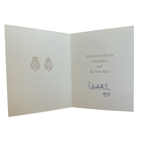 848 - A 1990 Christmas card from HM Queen Elizabeth II. Cover with printed colour photograph of The Queen ... 