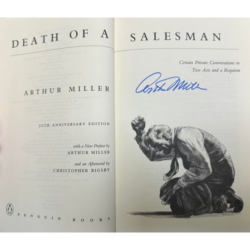 696 - MILLER, ARTHUR. Death of a Salesman 50th Anniversary Edition. Hand signed by Arthur Miller (Autograp... 