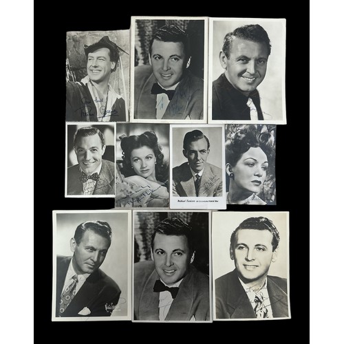 539 - Collection of 80+ signed photos (some printed), early to mid 20th Century actors with Dennis Price, ... 