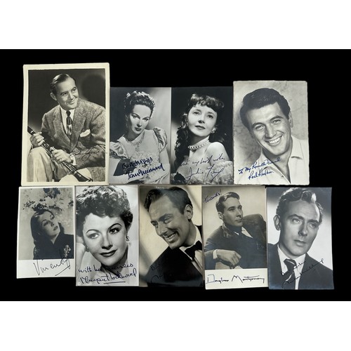 539 - Collection of 80+ signed photos (some printed), early to mid 20th Century actors with Dennis Price, ... 