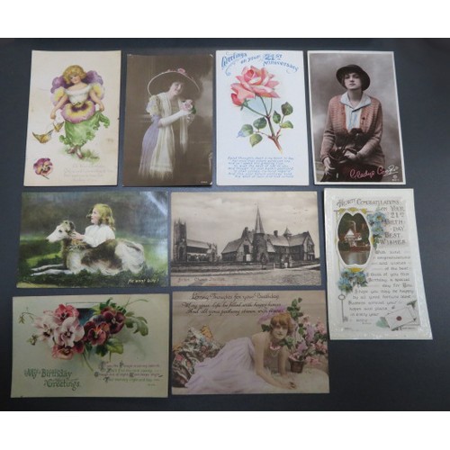 669 - Postcard collection in 2 albums approx. 400, with odd RP noted including Wooten Wawen, South End Hen... 