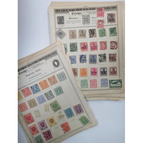 578 - World stamp selection in three small childhood albums and on loose pages including British Commonwea... 