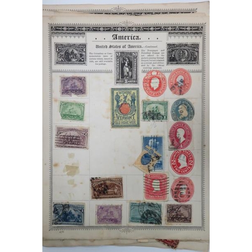 578 - World stamp selection in three small childhood albums and on loose pages including British Commonwea... 