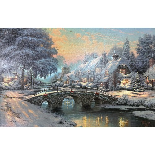 376 - Thomas Kinkade (American, 1958-2012) – A pair of limited edition Cobblestone prints to include; ‘Cob... 