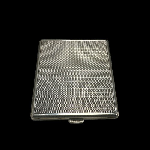 482 - A silver cigarette case with 1931 Birmingham hallmarks. Dimension 83mm x 95mm and weight 130g approx