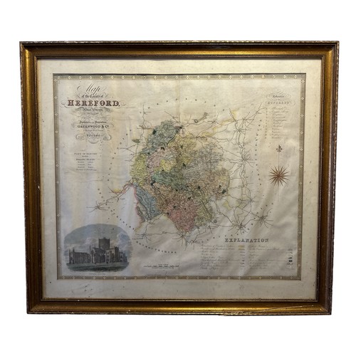 485 - Selection of three old maps, to include; map of Staffordhire sold by Abel Swale Awnsham & John Churc... 