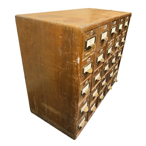 479 - Apothecary style 25 drawer wooden cabinet, width 60cm, depth 30cm and height 52cm.