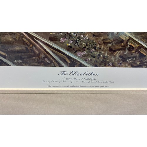 360 - Terence Cuneo. The Elizabethan locomotive print, limited edition signed by artist, certificate no. 6... 