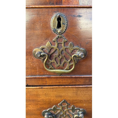 452 - 19th Century chest of drawers, likely cut down, width 107cm, depth 35cm, height 55cm.