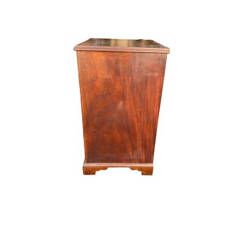 12 - 19th Century mahogany 2-drawer bedside cupboard/table, width 47cm, height 69cm, depth 40cm.