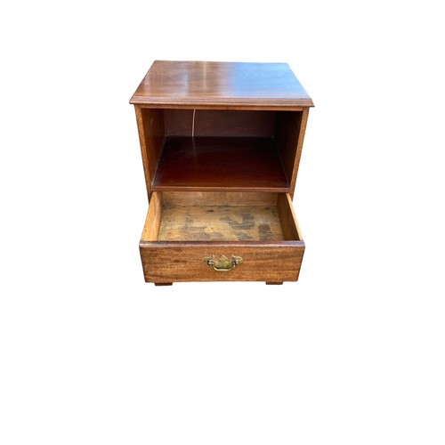 12 - 19th Century mahogany 2-drawer bedside cupboard/table, width 47cm, height 69cm, depth 40cm.