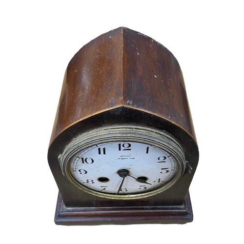 120 - French mahogany cased mantel clock.