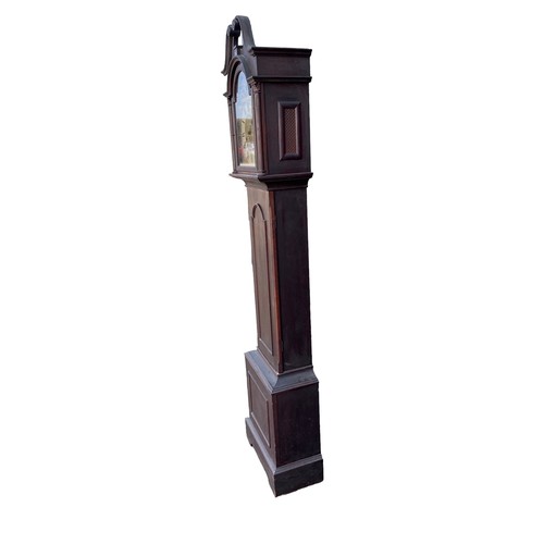 217 - Oak long cased clock with 9.5