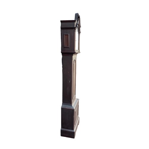 217 - Oak long cased clock with 9.5