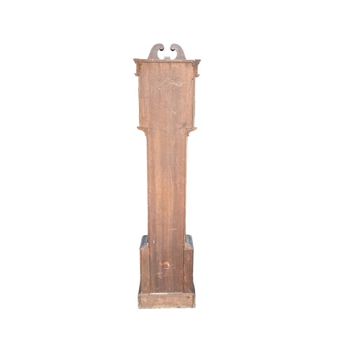 217 - Oak long cased clock with 9.5