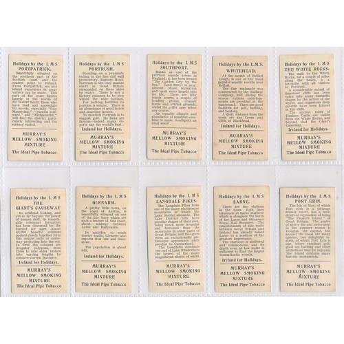 766 - Murray 1927 Holidays by the L.M.S. full set of 20, in very good to excellent condition, apart from o... 