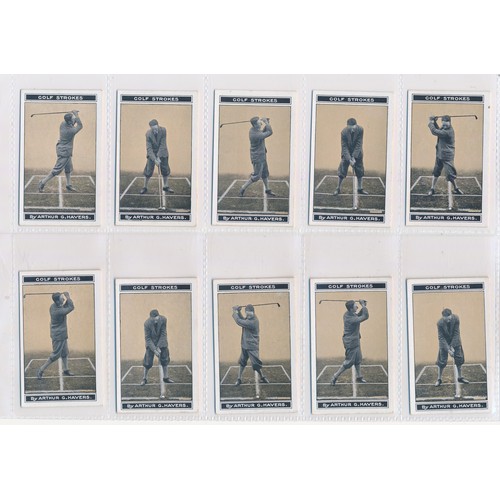 764 - Morris 1923 Golf Strokes complete set of 25, in very good to excellent condition. Cat. £200