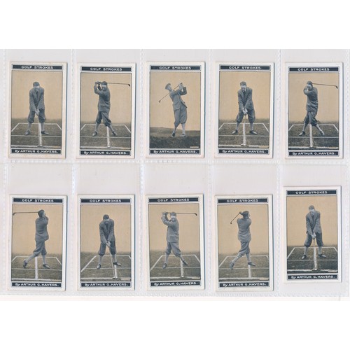 764 - Morris 1923 Golf Strokes complete set of 25, in very good to excellent condition. Cat. £200