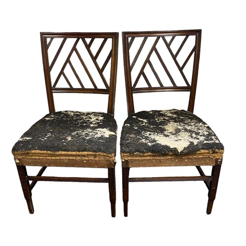 87 - Interesting pair of anglo-japanese low chairs, height 75cm.