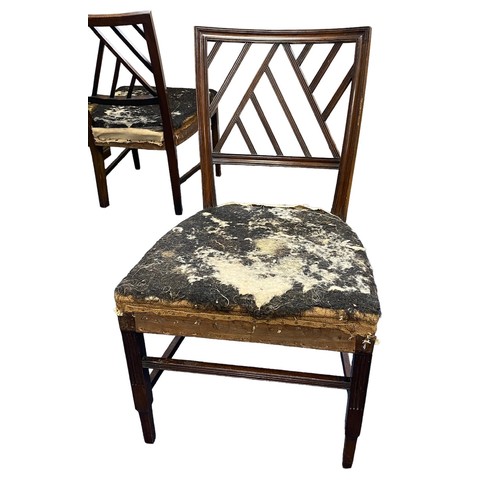 87 - Interesting pair of anglo-japanese low chairs, height 75cm.