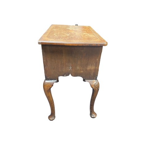 47 - 18th Century walnut cabriole leg lowboy, width 76cm, depth 46cm, height 77cm.