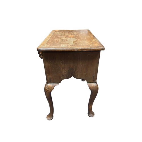 47 - 18th Century walnut cabriole leg lowboy, width 76cm, depth 46cm, height 77cm.