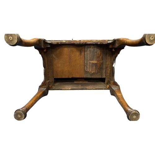 47 - 18th Century walnut cabriole leg lowboy, width 76cm, depth 46cm, height 77cm.