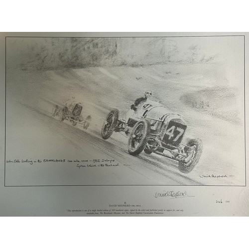 150 - David Shepherd (British, 1931-2017) – ‘John Cobb leading in the BROOKLANDS 100 mile race -1932, Eyst... 