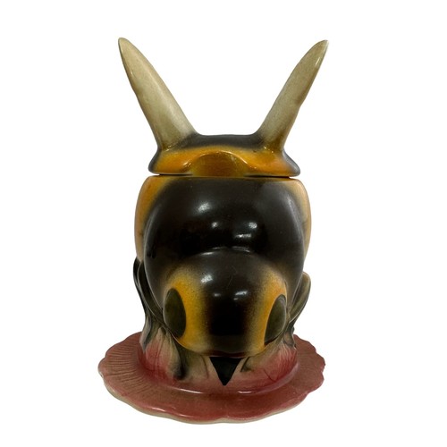 191 - A West German Goebel novelty Honey Pot in the form of a bee, Goebel ‘W. Germany’ mark to base with i... 