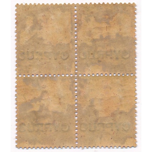 587 - Cyprus. 1880 1d plates blocks of 4 no’s 215 (marg imprint), 216, 217 and 218, visually fine but tone... 