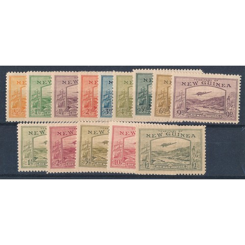 598 - New Guinea. 1929 Airs set to £1, M, usual gum. (SG 212-25) Cat £1100