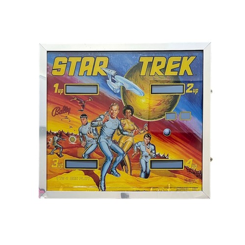 541 - An original 1970’s Bally Pinball Machine front panel glass, taken from a Star Trek pinball machine. ... 